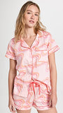 BedHead - Short Sleeve Shorty PJ Set -  In the Groove - XLarge