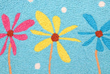 Jellybean - 20x30 Indoor/Outdoor Accent Rug - Pretty Posies on Sky Blue