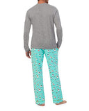 Bedhead - Men's Henley Flannel PJ Set - Happy Llamakkah - X-Large