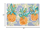 Jellybean - 20x30 Indoor/Outdoor Accent Rug - Tropical Pineapples & Starfish