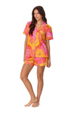 BedHead - Short Sleeve Shorty PJ Set - Sunkissed Poppies - Large