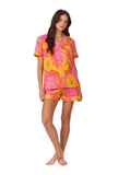BedHead - Short Sleeve Shorty PJ Set - Sunkissed Poppies