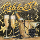 Boston International - 3-Ply 5" Cocktail Napkins - New Year Celebrate