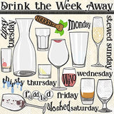 Boston International - 3-Ply 5" Cocktail Napkins - Drink The Week Away