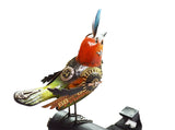 Mullanium - Steampunk Inspired Sculpture - Multi-Colored Bird on Camera