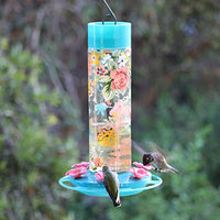 GC - Nature's Way - Decorative Glass Hummingbird Feeder - Charming Peony