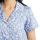 BedHead - Short Sleeve Cropped PJ Set - Flower Child - X-Large