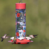 GC - Nature's Way - Decorative Glass Hummingbird Feeder - Vintage Blossom