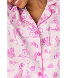 Bedhead Pajamas - L/S Classic Stretch Jersey PJ Set - Cowgirl Toile - Large