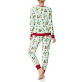 BedHead - LS Pullover Crew & Jogger PJ Set - Warm Wishes - Large