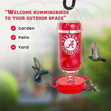 Hummer's Galore - 32 oz. Glass Hummingbird Feeder w/ UV Resistant Plastic Wrap - Alabama Crimson Tide
