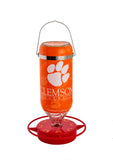 Hummer's Galore - 32 oz. Glass Hummingbird Feeder w/ UV Resistant Plastic Wrap - Clemson Tigers