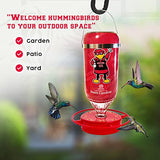Hummer's Galore - 32 oz. Glass Hummingbird Feeder w/ UV Resistant Plastic Wrap - South Carolina