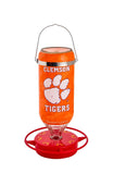 Hummer's Galore - 32 oz. Glass Hummingbird Feeder w/ UV Resistant Plastic Wrap - Clemson Tigers