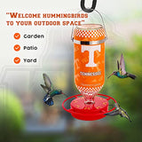 Hummer's Galore - 32 oz. Glass Hummingbird Feeder w/ UV Resistant Plastic Wrap - Tennessee Volunteers