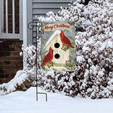 Briarwood Lane - 12.5" x 18" Garden Flag - Christmas Cardinal Birdhouse