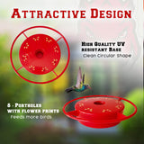 Hummer's Galore - 32 oz. Glass Hummingbird Feeder w/ UV Resistant Plastic Wrap - Arkansas Razorbacks