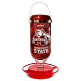 Hummer's Galore - 32 oz. Glass Hummingbird Feeder w/ UV Resistant Plastic Wrap - Mississippi State