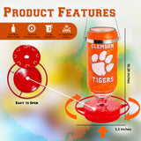 Hummer's Galore - 32 oz. Glass Hummingbird Feeder w/ UV Resistant Plastic Wrap - Clemson Tigers