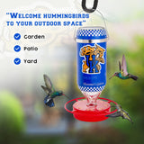 Hummer's Galore - 32 oz. Glass Hummingbird Feeder w/ UV Resistant Plastic Wrap - Kentucky Wildcats