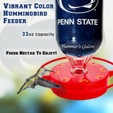 Hummer's Galore - 32 oz. Glass Hummingbird Feeder w/ UV Resistant Plastic Wrap - Penn State