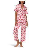 BedHead - S/S Sleeve Crop Jersey PJ Set - Coming in Hot - Small
