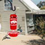 Hummer's Galore - 32 oz. Glass Hummingbird Feeder w/ UV Resistant Plastic Wrap - Arkansas Razorbacks