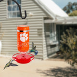 Hummer's Galore - 32 oz. Glass Hummingbird Feeder w/ UV Resistant Plastic Wrap - Clemson Tigers