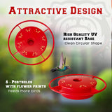 Hummer's Galore - 32 oz. Glass Hummingbird Feeder w/ UV Resistant Plastic Wrap - Georgia Bulldogs