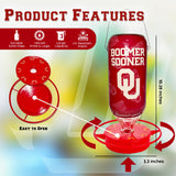 Hummer's Galore - 32 oz. Glass Hummingbird Feeder w/ UV Resistant Plastic Wrap - Oklahoma Sooners