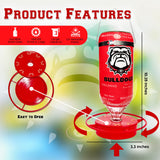 Hummer's Galore - 32 oz. Glass Hummingbird Feeder w/ UV Resistant Plastic Wrap - Georgia Bulldogs