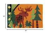 Jellybean - 20x30 Indoor/Outdoor Accent Rug - Moose in Pine Forest