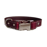Auburn Leather - Seneca Adjustable Dog Collar - 20"-22" - Burgundy