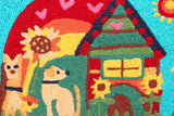 Jellybean - 20x30 Indoor/Outdoor Accent Rug - Peace, Love, Dog