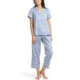 BedHead - Short Sleeve Cropped PJ Set - Flower Child - Large