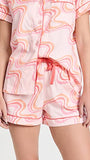 BedHead - Short Sleeve Shorty PJ Set -  In the Groove - XLarge