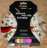 Andrea's Silicone - 8" Non-Slip Trivet - Glitter Cardinals
