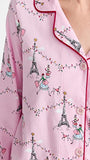BedHead Pajamas - Long Sleeve Classic PJ Set - Christmas in Paris - XL (US 16)