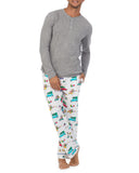 Bedhead - Men's Henley Flannel PJ Set - Holiday Rush - XS