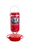 Hummer's Galore - 32 oz. Glass Hummingbird Feeder w/ UV Resistant Plastic Wrap - Alabama Crimson Tide