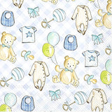 Boston International - 3-Ply 5" Cocktail Napkins - Boy Baby