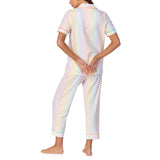 BedHead - Classic Stretch Cropped Jersey PJ Set - Cherry Hearts - Small