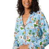 BedHead - Stretch L/S Pajama Set - Surfin Santa - Large