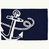 Jellybean - 30x20 Indoor/Outdoor Accent Rug - Navy Anchor