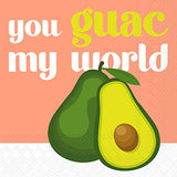 Boston International - 3-Ply 5" Cocktail Napkins - Guac My World