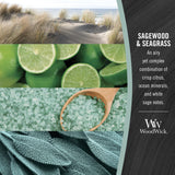WoodWick - Medium Crackling 9 Oz. Candle - Sagewood & Seagrass