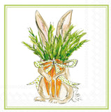 Boston International - 3-Ply 5" Cocktail Napkins - Carrot Bunny