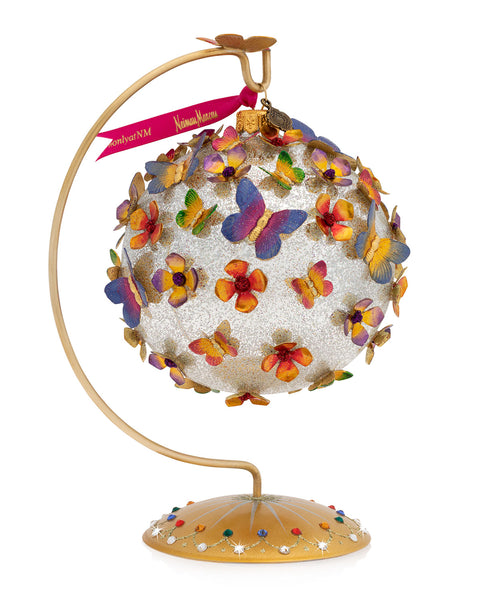 Jay Strongwater - Glass Holiday Ornament - Rainbow Butterfly