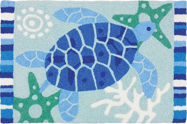 Jellybean - Indoor/Outdoor Rug - Blue Sea Turtle