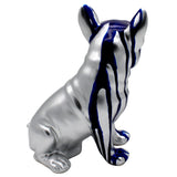 Interior Illusions - 8" Sitting French Bulldog Figurine - Blue Dripping